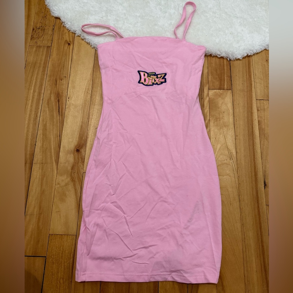 Pink Bodycon Dress with Logo